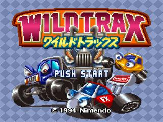 Stunt Race FX title screen for Super Nintendo